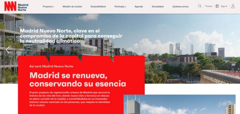 Madrid Nuevo Norte estrena web corporativa