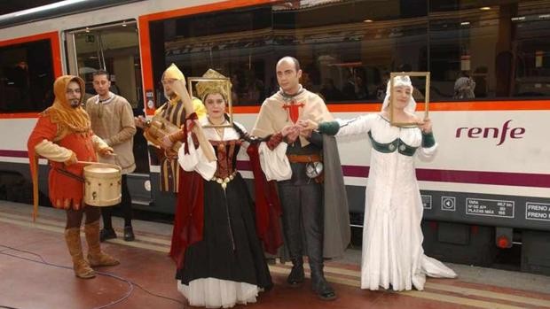 Imagen del tren medieval a Sigüenza