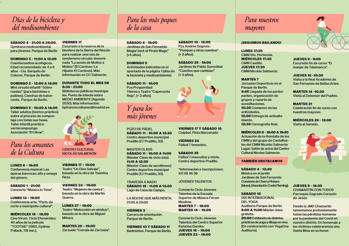 Actividades del verano en Chamartín