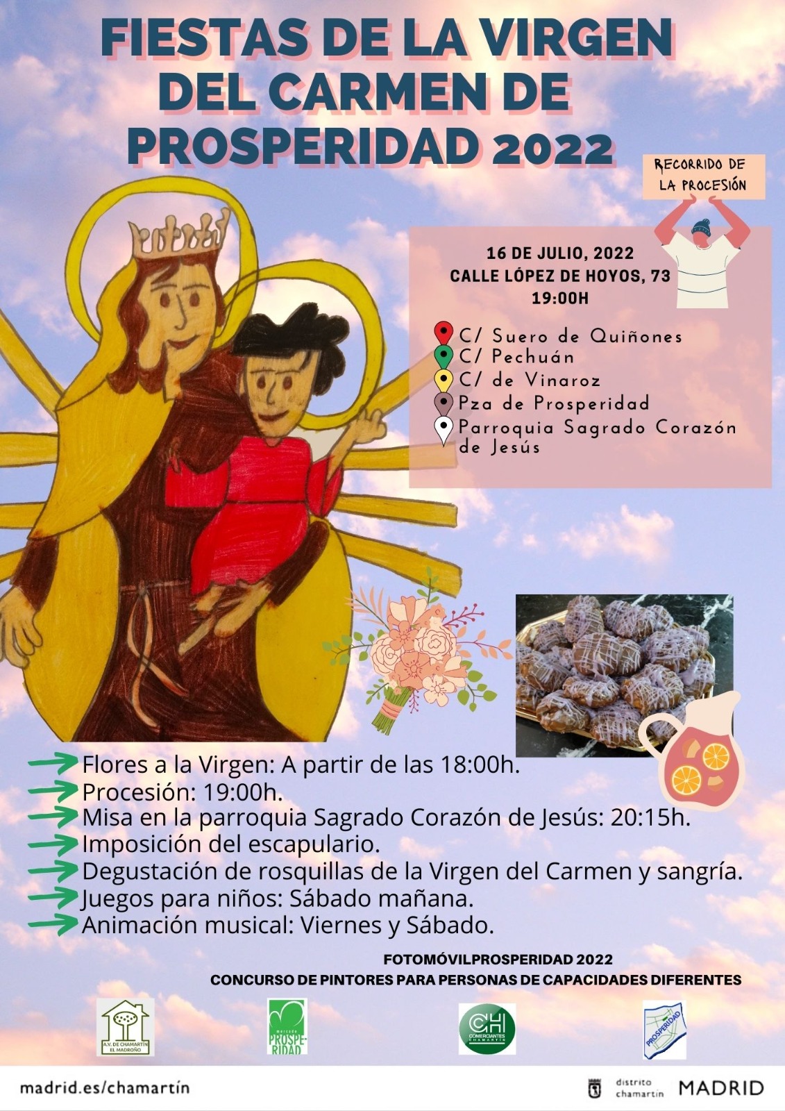 Cartel de las fiestas del Carmen en La Prospe