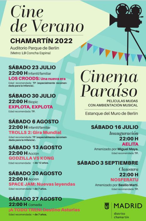 Programación del Cine de Verano de 2022 en el Parque de Berlín